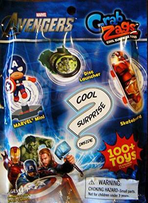 MARVEL Avengers Grab Zags (1) Random Pack Each Pack Contains