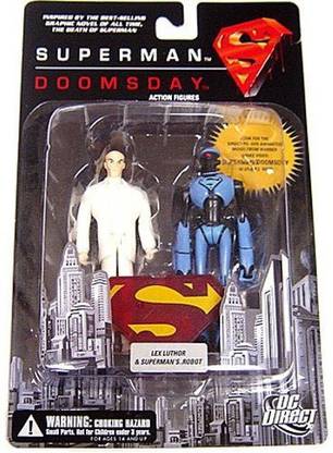 DC Comics Superman/Doomsday Lex Luthor and Superman Robot Action Figure