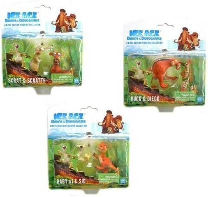 ICE AGE 3 Dawn Of The Dinosaurs Set Of 6 Characters / Buck Diego