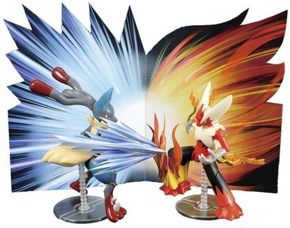 Bandai Pokemon Plastic Model Collection 35 + 37 Select Series Megarukario Vs Mega Blaziken