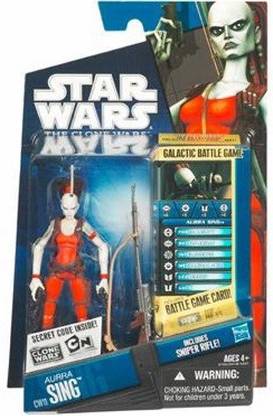STAR WARS The Clone 2010 Action Figure, Aurra Sing #CW11, 3.75 Inches
