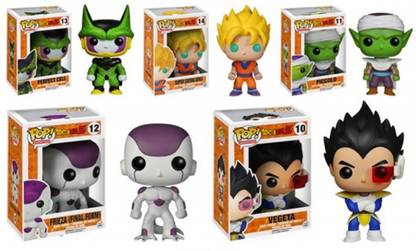 Dragon Ball Z Funko Pop! Anime: Dragonball Z Full Set Of 5 Figures (Cell, Goku, Piccolo, Frieza & Vegeta)