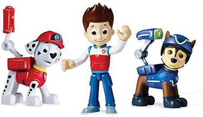 PAW PATROL Action Pack Pups 3Pk Figure Set Marshall, Ryder, Chase