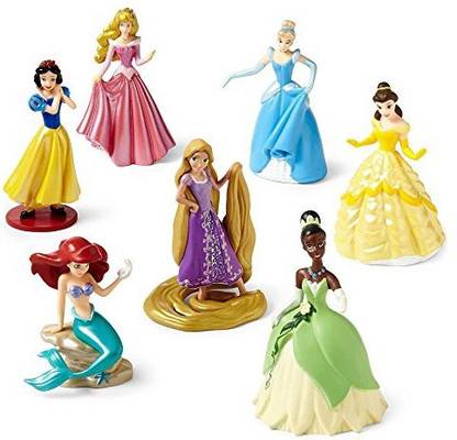 DISNEY Princess 7Pc Set Ariel rapunzel belle cinderella snow white