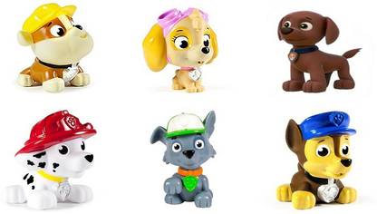 Switch Control Paw Patrol Squeeze n Noise Dolls set of 6