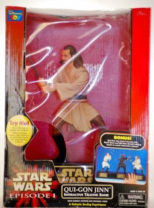 STAR WARS Episode I Quigon Jinn Interactive Talking Bank