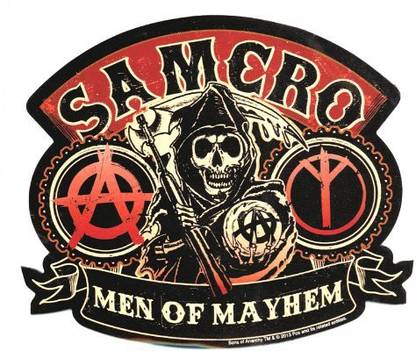 Animewild Sons Of Anarchy Men Of Mayhem Car Magnet