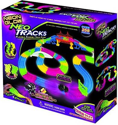 Mindscope Neon Glow Neo Tracks Twister 258 Piece Flexible Assembly Set