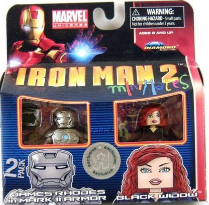 Iron Man 2 Movie Minimates James Rhodes In Mark Ii Armor & Black