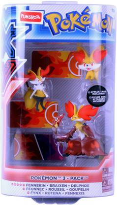 FUNSKOOL Pokémon Figures 3 Pack - Fennekin / Braixen / Delphox