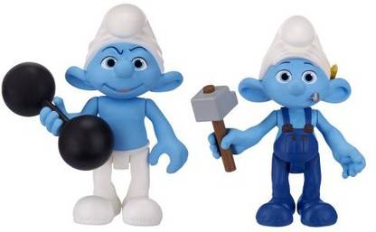 The Smurfs Smurfs Movie Basic Pack Wave 2 Hefty Smurf And Handy Smurf