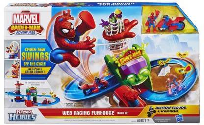 Spiderman Playskool Heroes Marvel Adventures Web Racing Funhouse