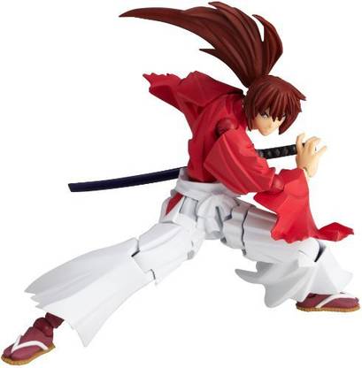 Kaiyodo Jap. Rurouni Kenshin Revoltech Super Poseable Action Figure #109 Himura Kenshin