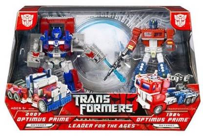 Hasbro Transformers 1984 & 2007 Optimus Prime Exclusive 2Pack
