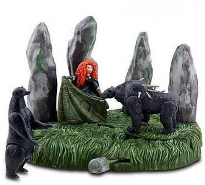 DISNEY Pixar Brave Bear Playset Merida & 2 Bears