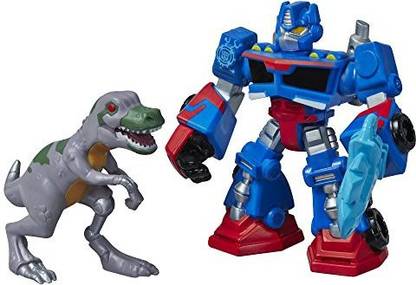 PLAYSKOOL Heroes Transformers Rescue Bots Optimus Prime And T-Rex Figure Pack