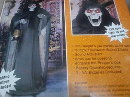 Spooky Creepy Animated 6 Ft Tall Bobble Head Grim Reaper