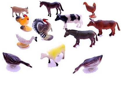 Dazzling Toys 12 Piece Set Of Adorable Farm Animals
