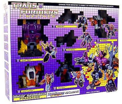 Hasbro Transformers Timelines Collectors' Club Exclusive Seacons Superwarrior Piranacon Set