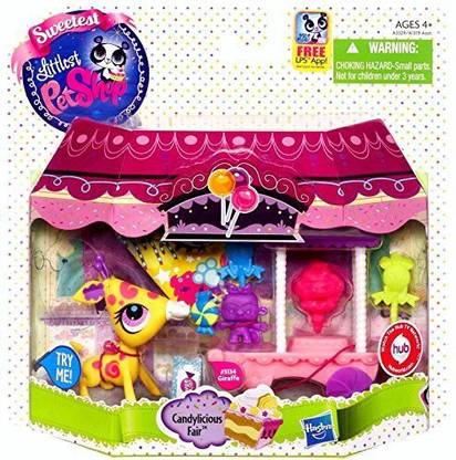 Hasbro Littlest Pet Shop Sweetest Giraffe Candylicious Carnival Fair Playset With Lps App Hasbro Toy