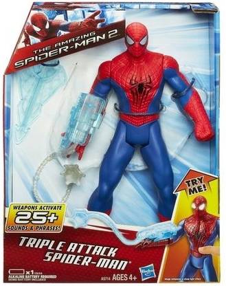 FUNSKOOL Marvel Amazing Spider-Man 2 Triple Attack Spider-Man 10 inches