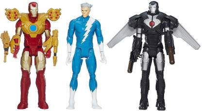 Hasbro Marvel Avengers Titan Hero 3-Pack Quicksilver, Marvel'S War Machine, And Iron Man