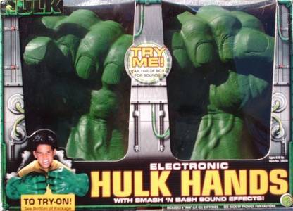 Hulk Electronic Soft Foam Hands With Smash 'N Bash Sound