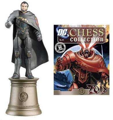 Eaglemoss Publications Dc Superhero Zod Black Knight Chess Piece With Magazine