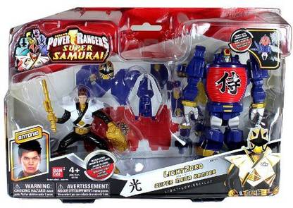 Bandai Power Rangers Samurai Series Action Figure Zord Vehicle Set - LIGHT ZORD