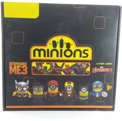 GPZ MINION DESPICABLE ME AVENGERS 2 FIGURES - MINION KEY WALKING TOYS - 6 Pcs/SET