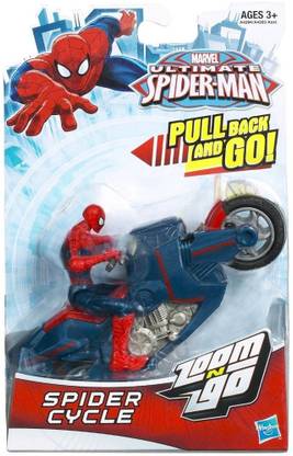 FUNSKOOL Marvel Ultimate Spiderman Zoom N Go Spider Cycle