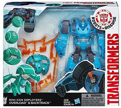 TRANSFORMERS Robots in Disguise Mini-Con Deployers Overload and Backtrack Figures
