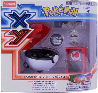 FUNSKOOL Pokemon Catch 'n' Return Poke Ball - Bunnelby