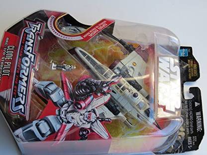 Hasbro Star Wars Transformers - Clone Pilot And Arc 170 Star Pilot