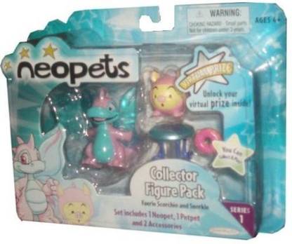 Neopets Collector Pack Series 1 Faerie Scorchio And Snorkle