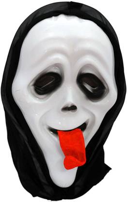 Tootpado Scary Movie Scream Halloween Mask With Hood & Tongue (Set Of 2)