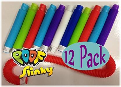 Pop Toobs POOF-Slinky Pop Toobs Bundle of 12 - Assorted Colors
