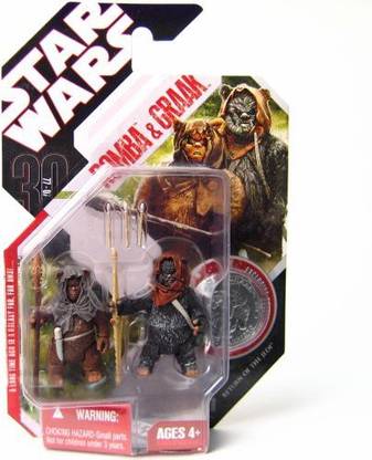 STAR WARS 30Th Anniversary Romba And Graak Ewoks 3"With Silver Coin