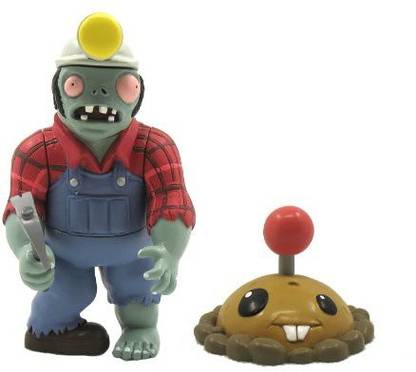 Plants vs Zombies Digger Zombie 3"With Potato Mine