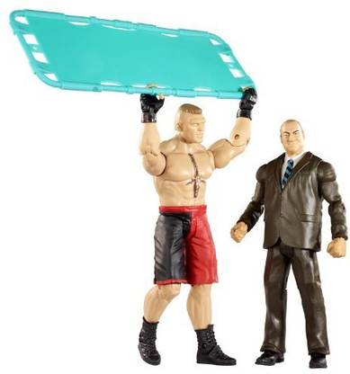 MATTEL Wwe Battle Pack Brock Lesnar Vs Paul Heyman With Stretcher