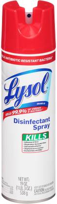 Lysol Disinfectant Spray Kills 99.9%