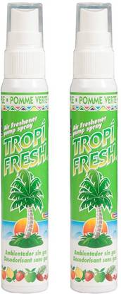 TROPI FRESH Floral Car Freshener Spray Green Apple (Pack of 2)
