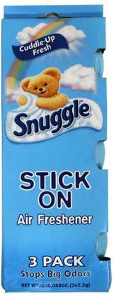 Snuggle Rose Stick On Car Home Air Freshener Perfume Blue Cuddle Up Fresh