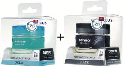 Dr. Marcus Ocean & Black Car Freshener Diffuser Senso Deluxe Gel Combo