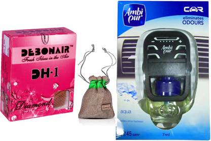 DEBONAIR Debonair Diamond, Ambi Pur aqua (7.5ml) Car Freshener Spray Car, Home and Office Perfume
