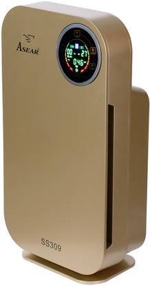 Asear SS309 7-Stage Purification Effective 529 HEPA Air Purifier with Remote Control, Air Quality Sensor ,LCD Display,(Gold) Portable Room Air Purifier