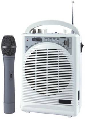 KROWN Portable Wireless Rechargeable PA System with inbuilt Speaker & Mic + USB Player & FM 20 W AV Power Amplifier