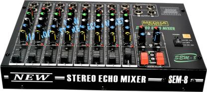 MEDHA Professional 8 Channel Stero Echo Mixer With Top Quality 220 W AV Control Receiver