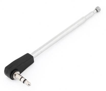 Singtronics 3.5MM FM Radio Antenna for Mobile Audio Jack Black Anti-dust Plug