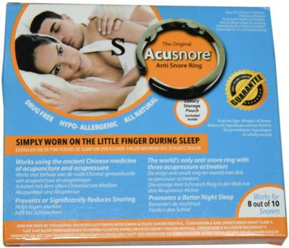 Acusnore Ring- With Three Acupressure Activators (Small) Anti-snoring Device